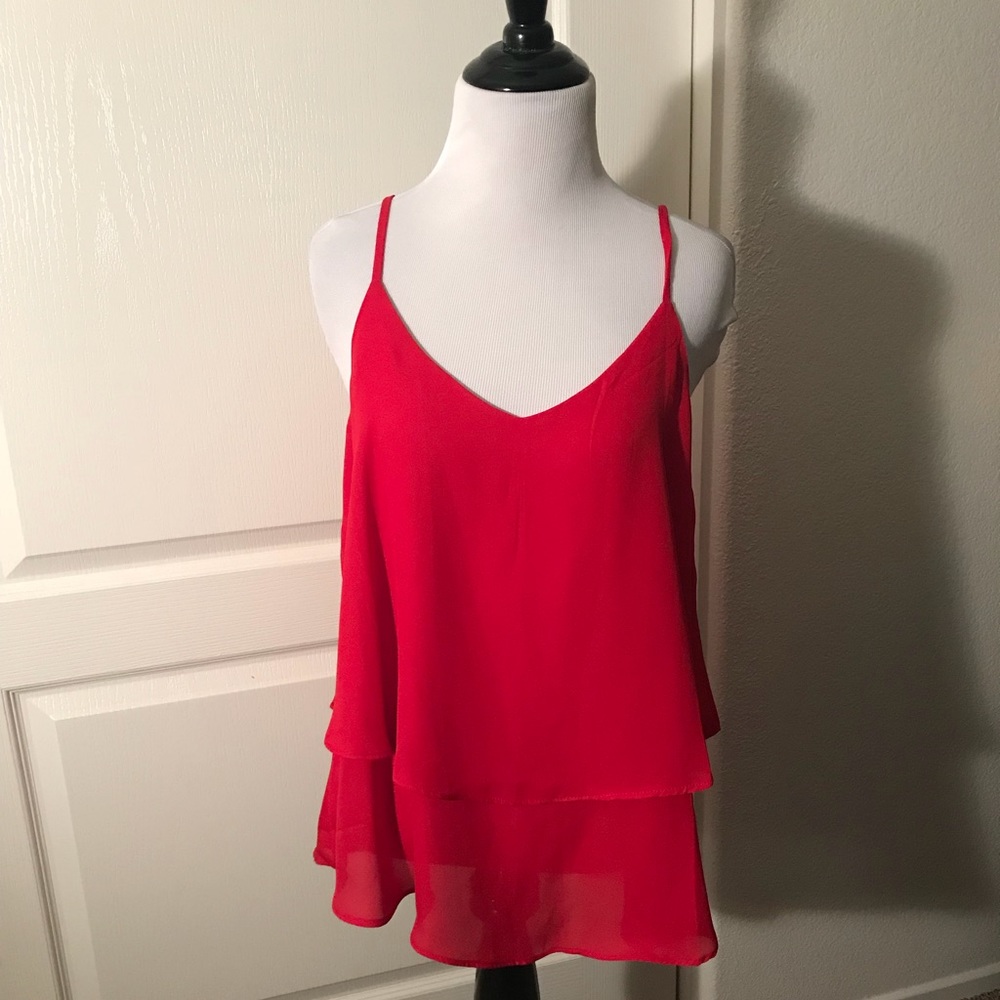 Annabella Red Flowy Tank